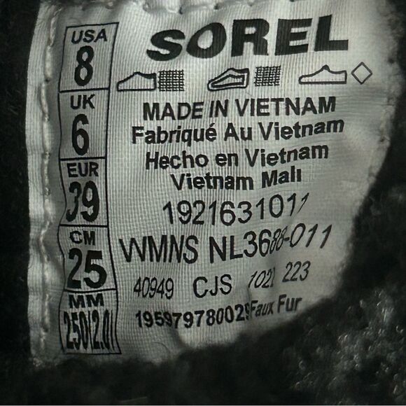 Sorel Go Mail Run Womens Faux Fur Slippers Black Size 8 - Picture 7 of 7